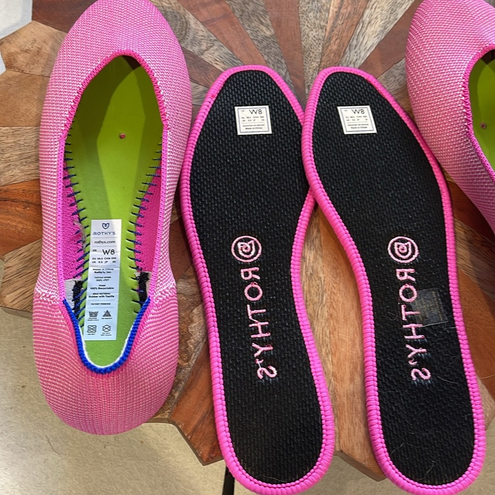 Rothy's The Square Retired. Strawberry Ice pink flat size 8 - Picture 8 of 10